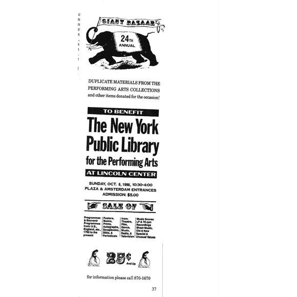 Giant Bazaar New York Public Library Lincoln Center 1990s  Vintage Print Ad - Picture 4 of 4